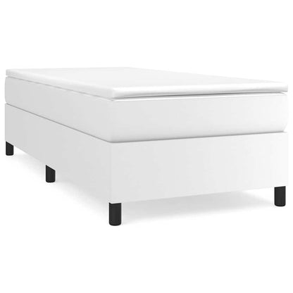 Struttura Letto a Rete a Molle Bianco 100x200 cm in Similpelle
