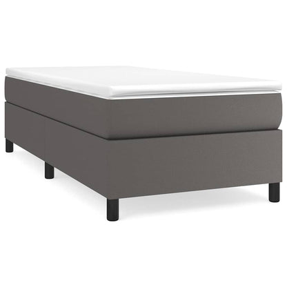 Struttura Letto a Rete a Molle Grigio 100x200 cm in Similpelle