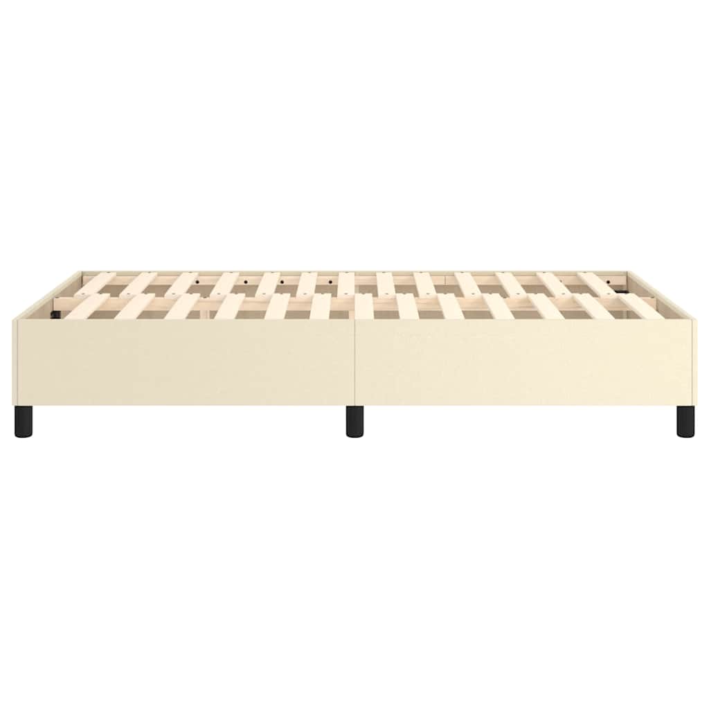 Struttura Letto a Rete a Molle Crema 120x200 cm in Similpelle