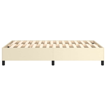Struttura Letto a Rete a Molle Crema 120x200 cm in Similpelle