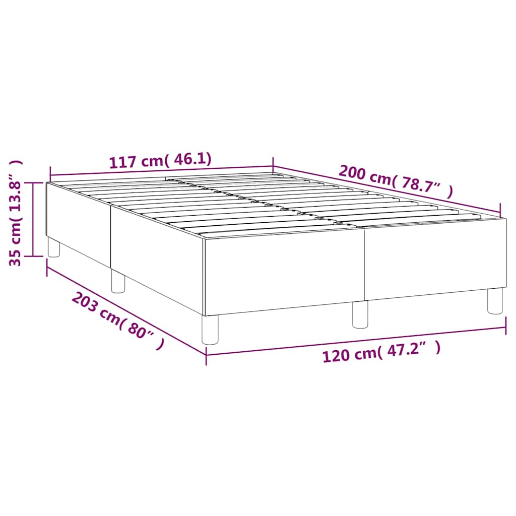 Struttura Letto a Rete a Molle Crema 120x200 cm in Similpelle