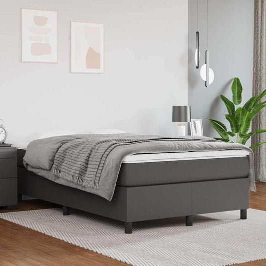 Struttura Letto a Rete a Molle Grigio 120x200 cm in Similpelle