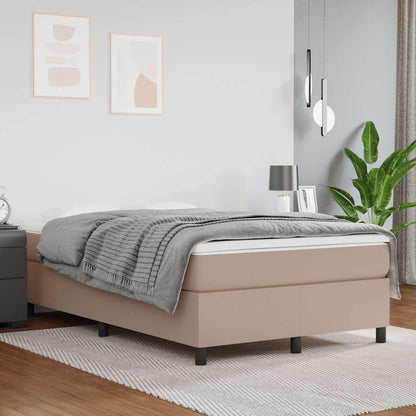 Struttura Letto a Rete a Molle Cappuccino Similpelle
