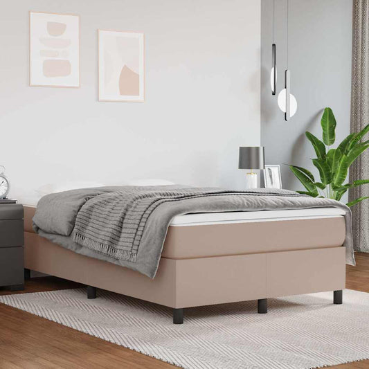 Struttura Letto a Rete a Molle Cappuccino 120x200 cm Similpelle