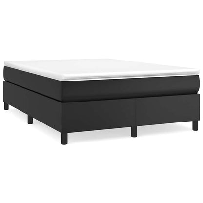 Struttura Letto a Rete a Molle Nero 140x190 cm in Similpelle