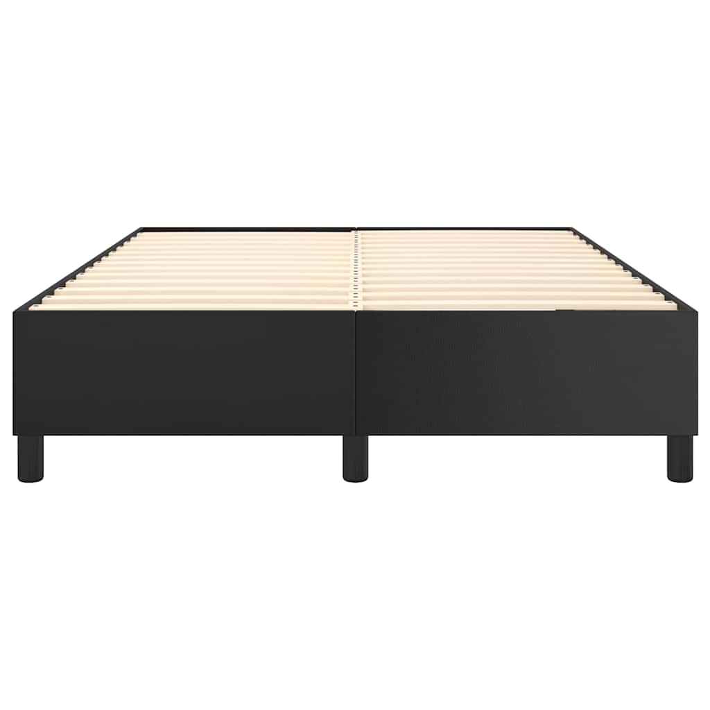 Struttura Letto a Rete a Molle Nero 140x190 cm in Similpelle