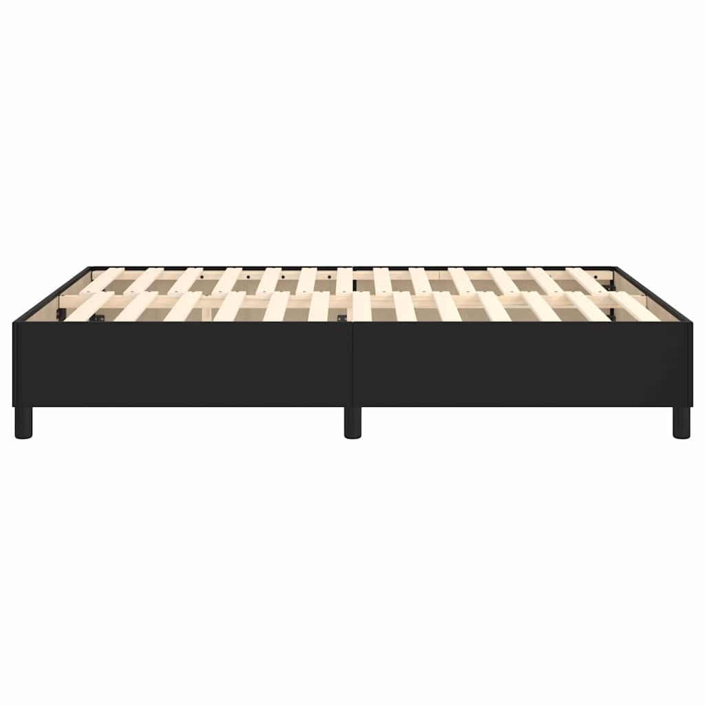 Struttura Letto a Rete a Molle Nero 140x190 cm in Similpelle