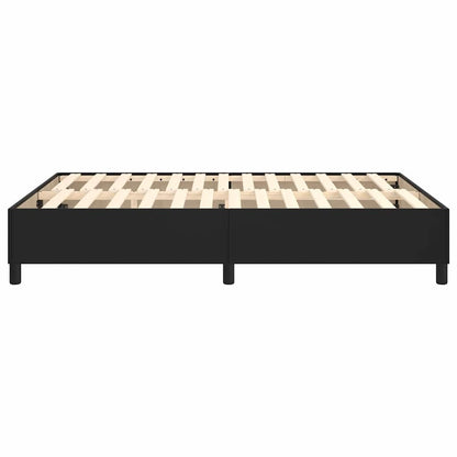 Struttura Letto a Rete a Molle Nero 140x190 cm in Similpelle