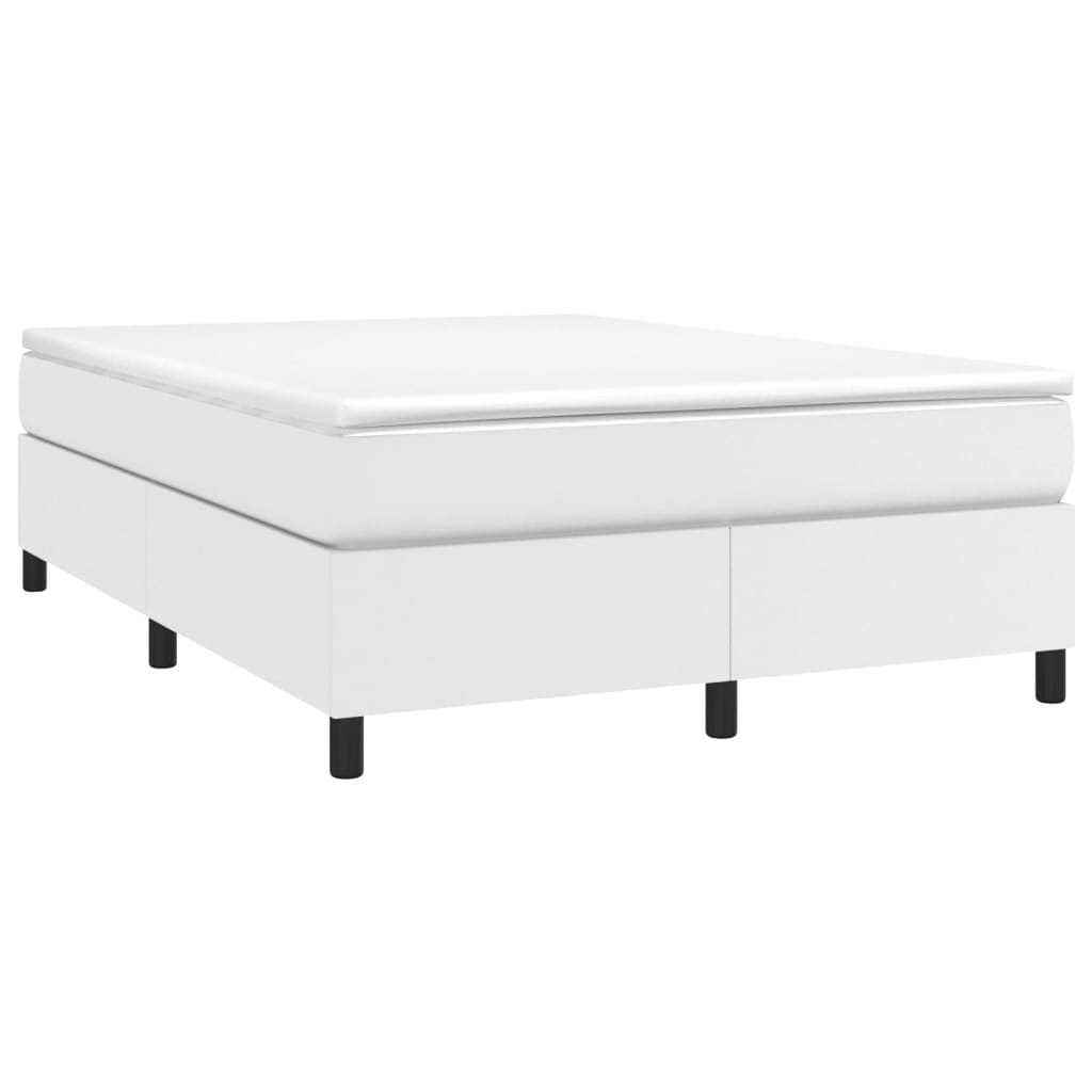Struttura Letto a Rete a Molle Bianco 140x190 cm in Similpelle - homemem39