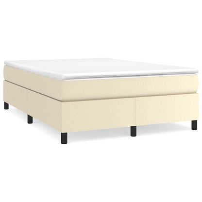 Struttura Letto a Rete a Molle Crema 140x190 cm in Similpelle