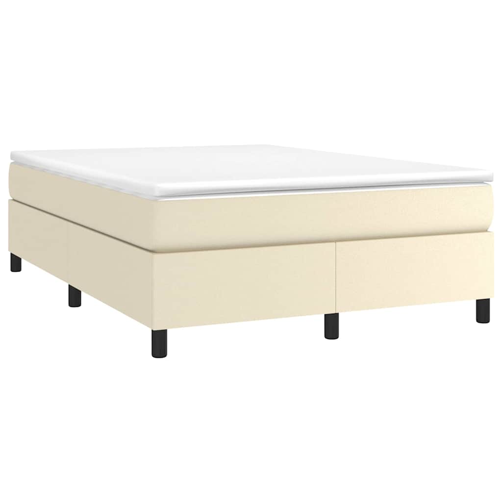 Struttura Letto a Rete a Molle Crema 140x190 cm in Similpelle
