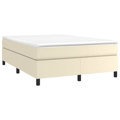 Struttura Letto a Rete a Molle Crema 140x190 cm in Similpelle