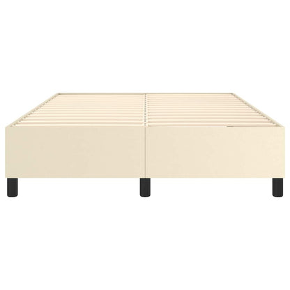 Struttura Letto a Rete a Molle Crema 140x190 cm in Similpelle