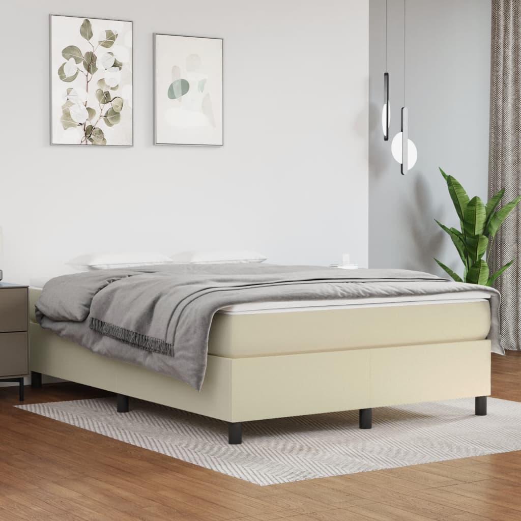 Struttura Letto a Rete a Molle Crema 140x190 cm in Similpelle | homemem39