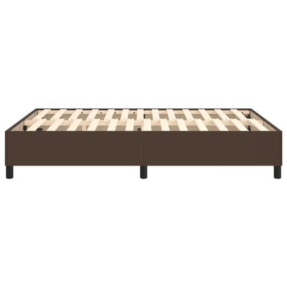 Struttura Letto a Rete a Molle Marrone 140x190 cm in Similpelle - homemem39