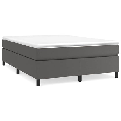 Struttura Letto a Rete a Molle Grigio 140x190 cm in Similpelle
