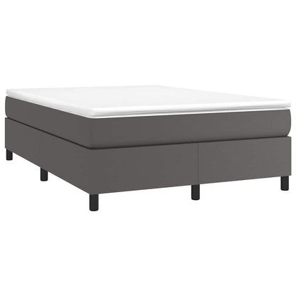 Struttura Letto a Rete a Molle Grigio 140x190 cm in Similpelle