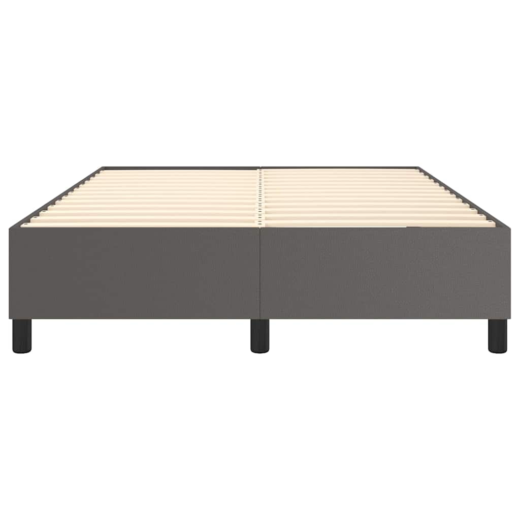 Struttura Letto a Rete a Molle Grigio 140x190 cm in Similpelle
