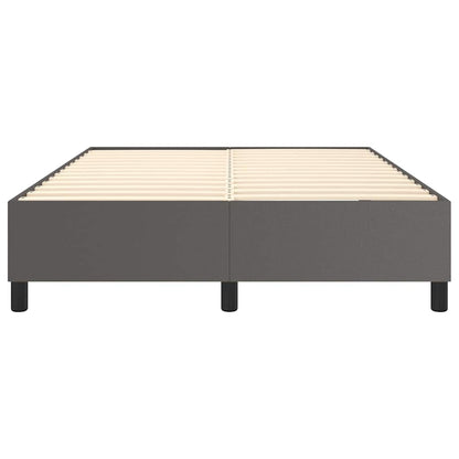 Struttura Letto a Rete a Molle Grigio 140x190 cm in Similpelle