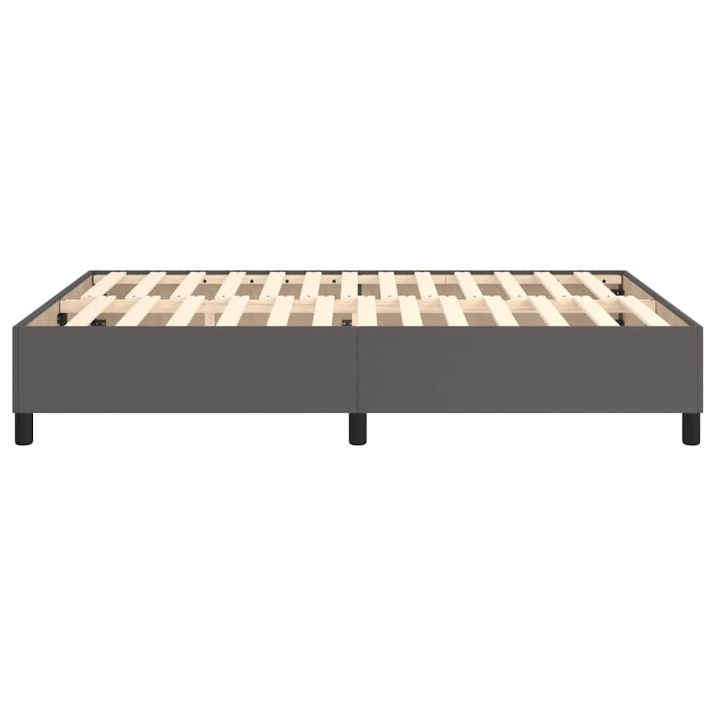 Struttura Letto a Rete a Molle Grigio 140x190 cm in Similpelle