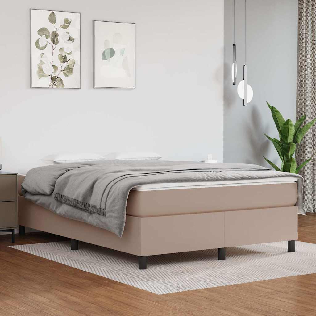 Struttura Letto a Rete a Molle Cappuccino Similpelle