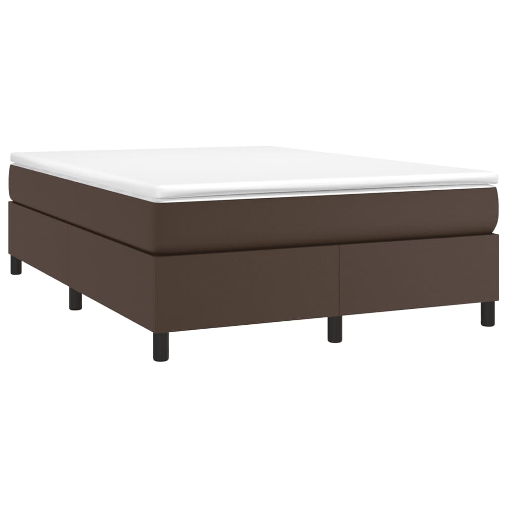 Struttura Letto a Rete a Molle Marrone 140x200 cm in Similpelle | homemem39