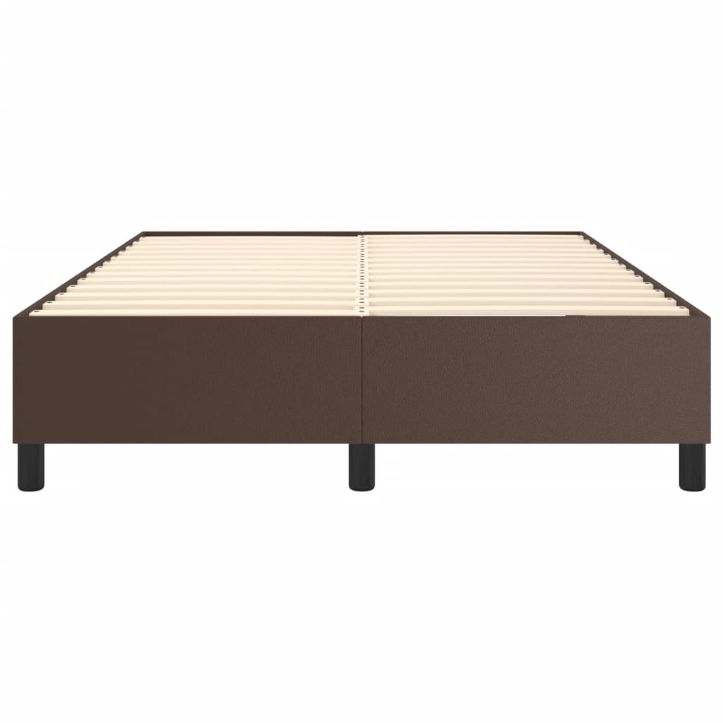 Struttura Letto a Rete a Molle Marrone 140x200 cm in Similpelle | homemem39