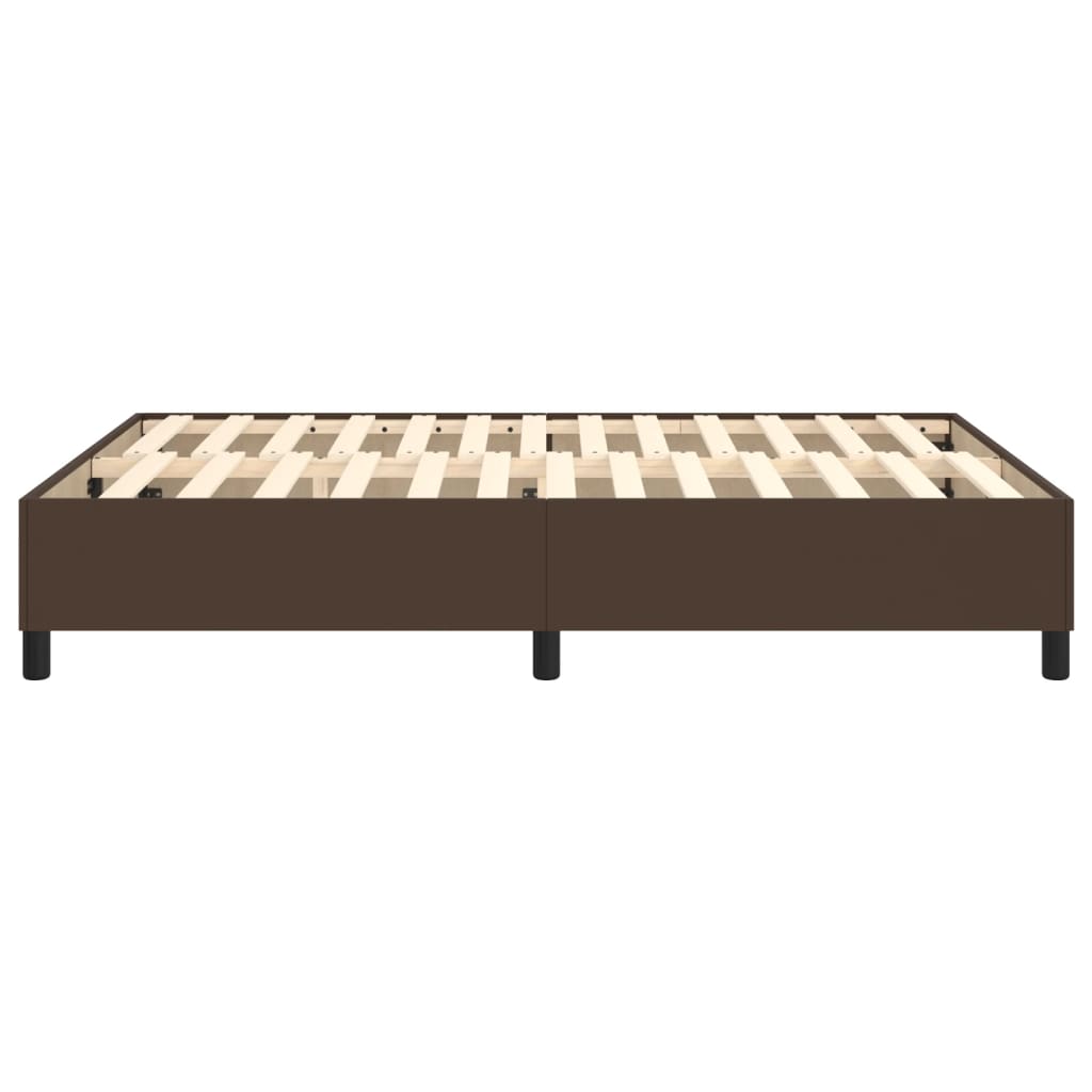 Struttura Letto a Rete a Molle Marrone 140x200 cm in Similpelle | homemem39