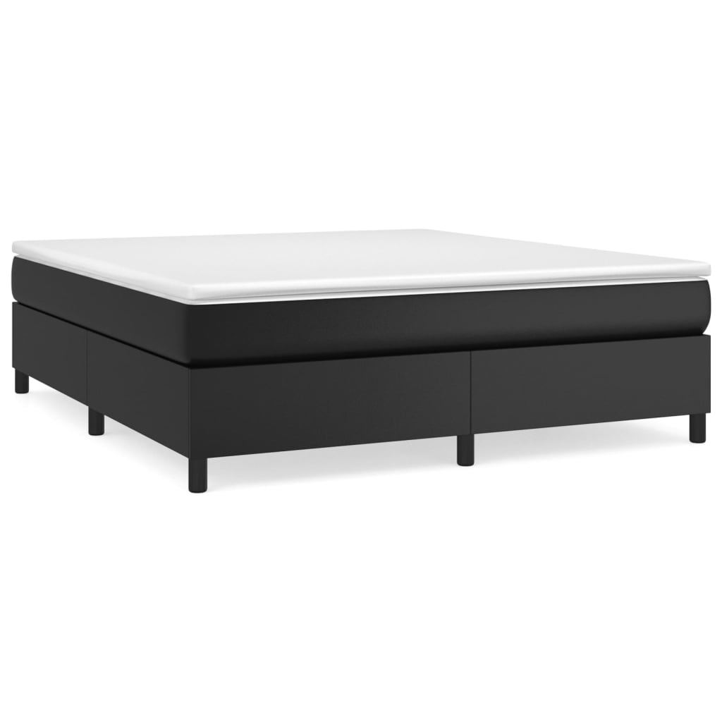 Struttura Letto a Rete a Molle Nero 160x200 cm in Similpelle | homemem39