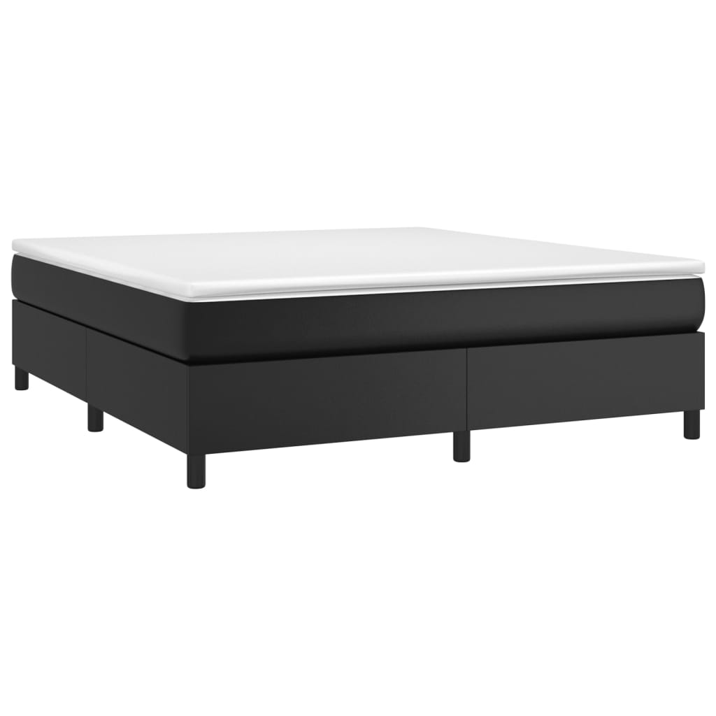 Struttura Letto a Rete a Molle Nero 160x200 cm in Similpelle | homemem39