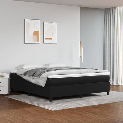 Struttura Letto a Rete a Molle Nero 160x200 cm in Similpelle | homemem39
