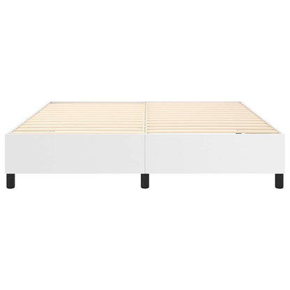 Struttura Letto a Rete a Molle Bianco 160x200 cm in Similpelle