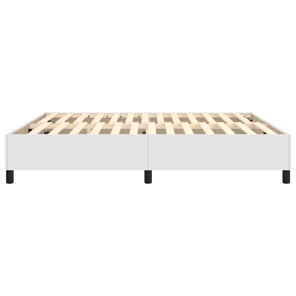 Struttura Letto a Rete a Molle Bianco 160x200 cm in Similpelle