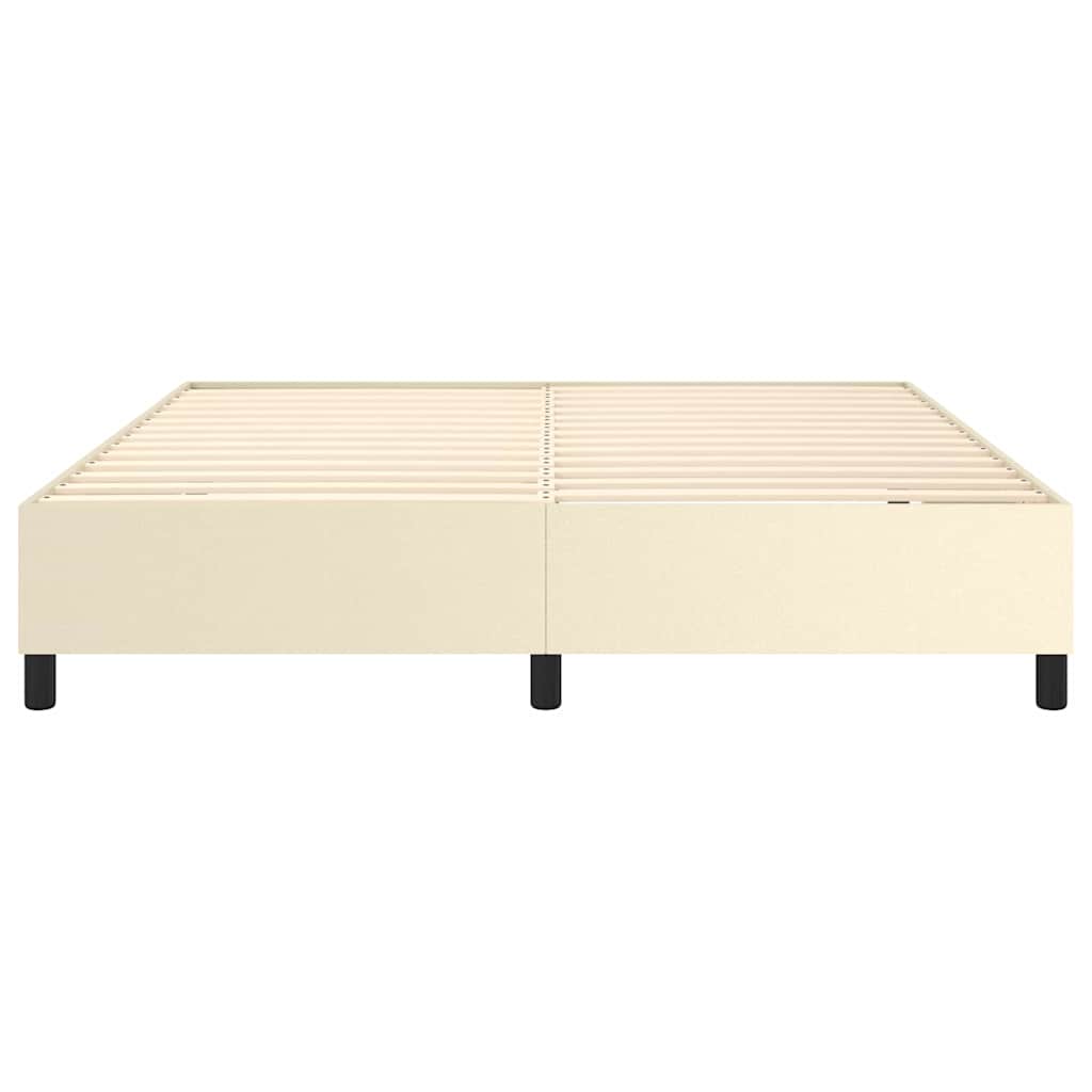 Struttura Letto a Rete a Molle Crema 160x200 cm in Similpelle