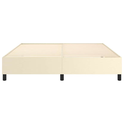 Struttura Letto a Rete a Molle Crema 160x200 cm in Similpelle