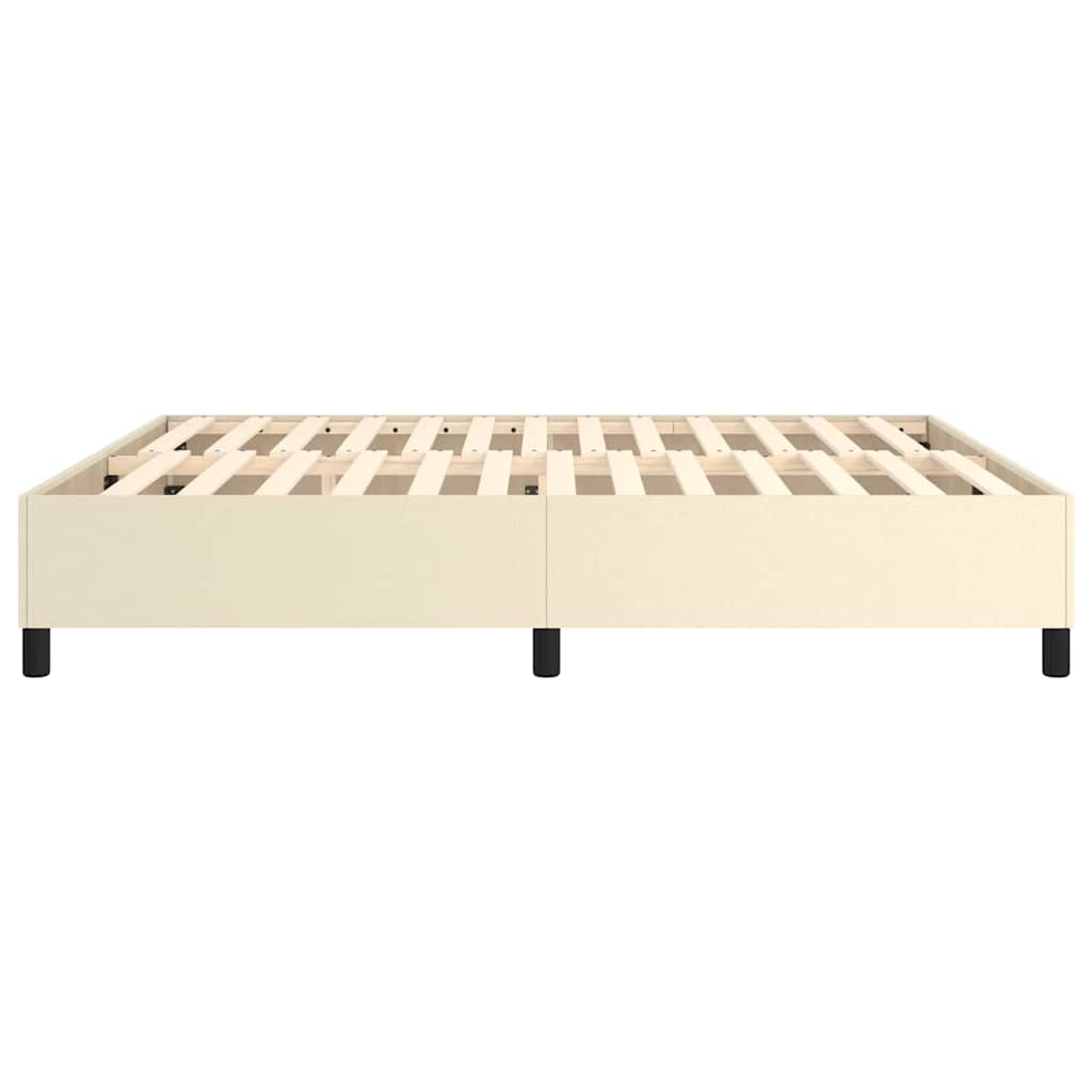 Struttura Letto a Rete a Molle Crema 160x200 cm in Similpelle