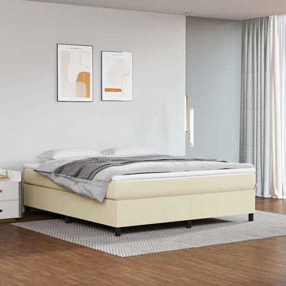 Struttura Letto a Rete a Molle Crema 160x200 cm in Similpelle