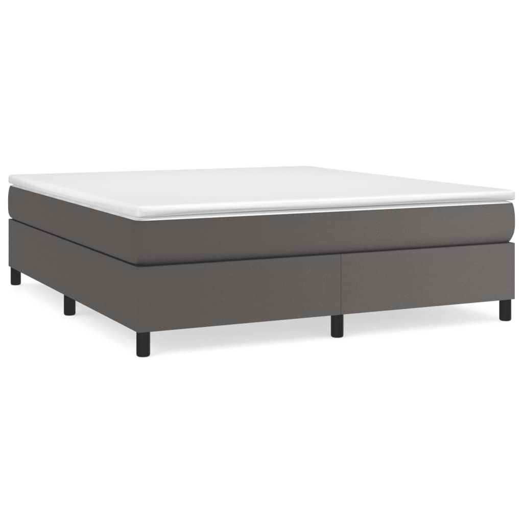 Struttura Letto a Rete a Molle Grigio 160x200 cm in Similpelle | homemem39