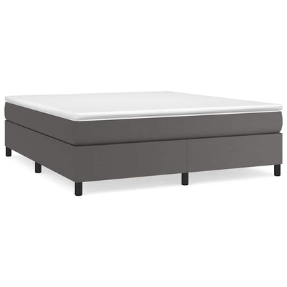 Struttura Letto a Rete a Molle Grigio 160x200 cm in Similpelle