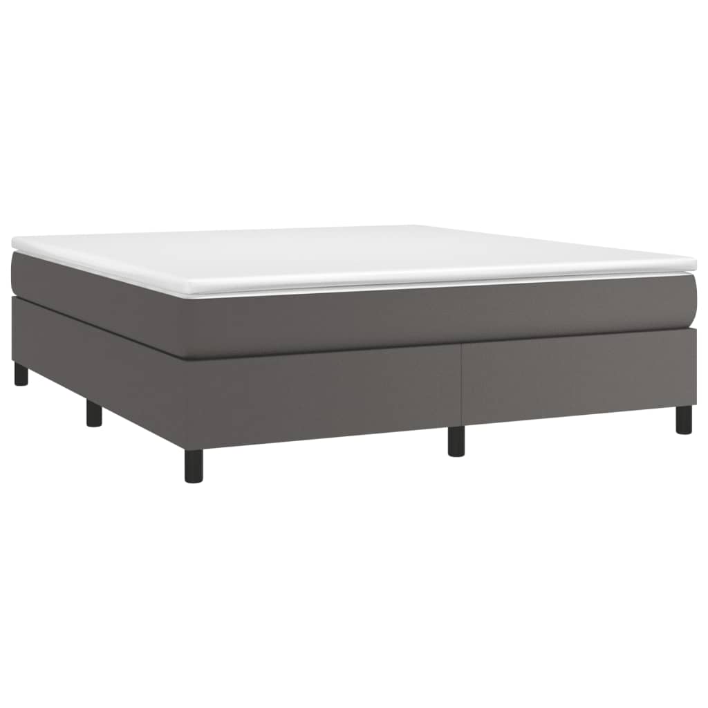 Struttura Letto a Rete a Molle Grigio 160x200 cm in Similpelle | homemem39