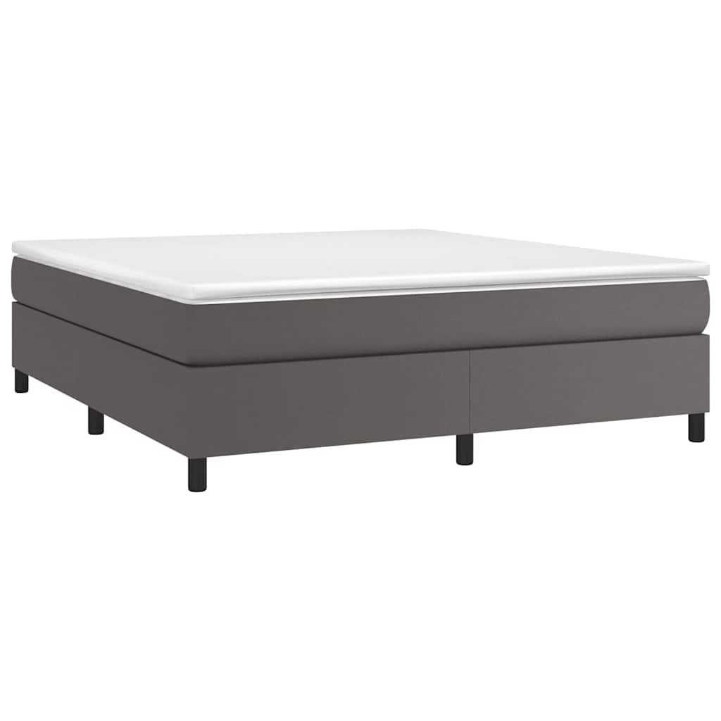 Struttura Letto a Rete a Molle Grigio 160x200 cm in Similpelle