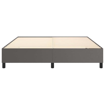 Struttura Letto a Rete a Molle Grigio 160x200 cm in Similpelle