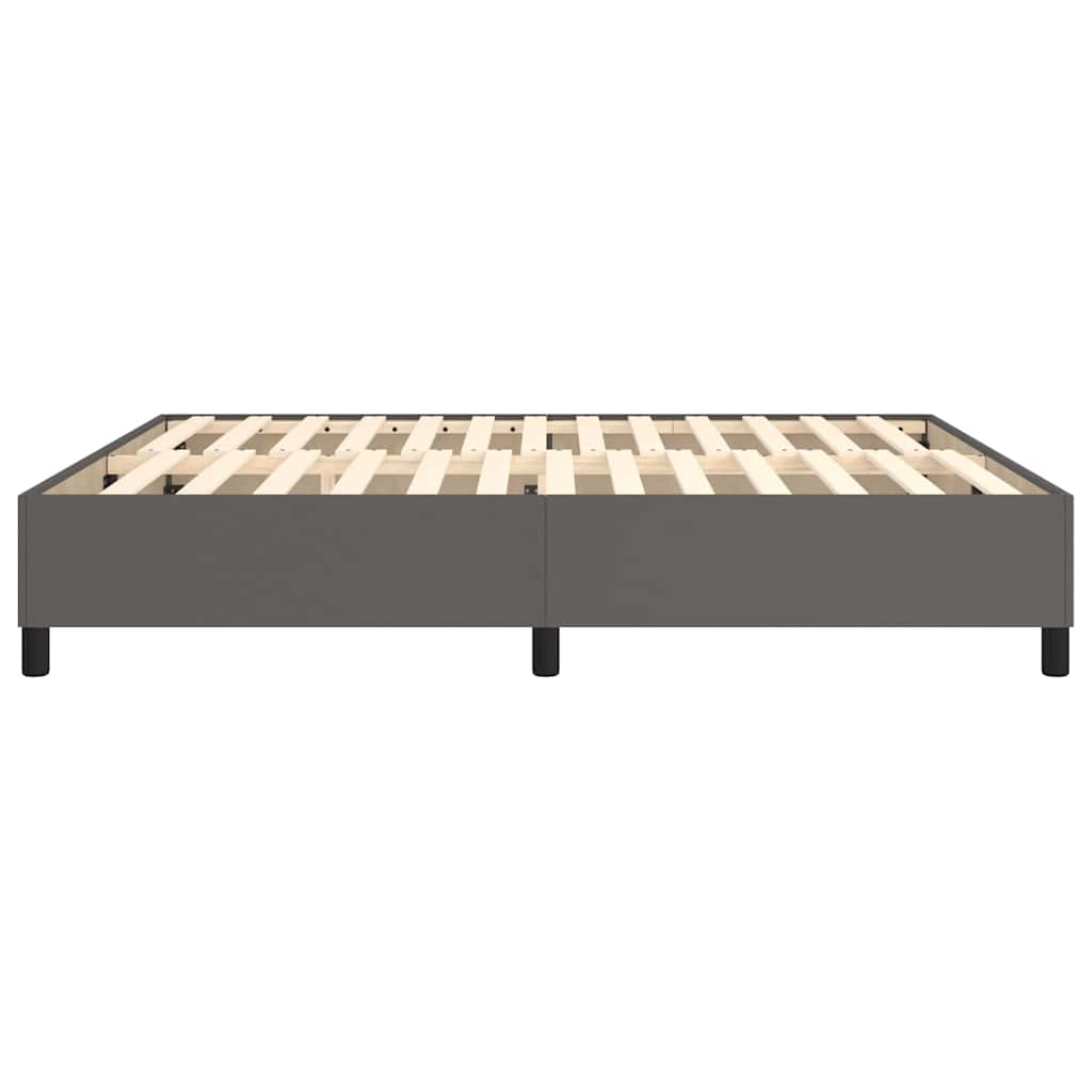 Struttura Letto a Rete a Molle Grigio 160x200 cm in Similpelle