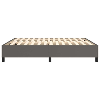 Struttura Letto a Rete a Molle Grigio 160x200 cm in Similpelle