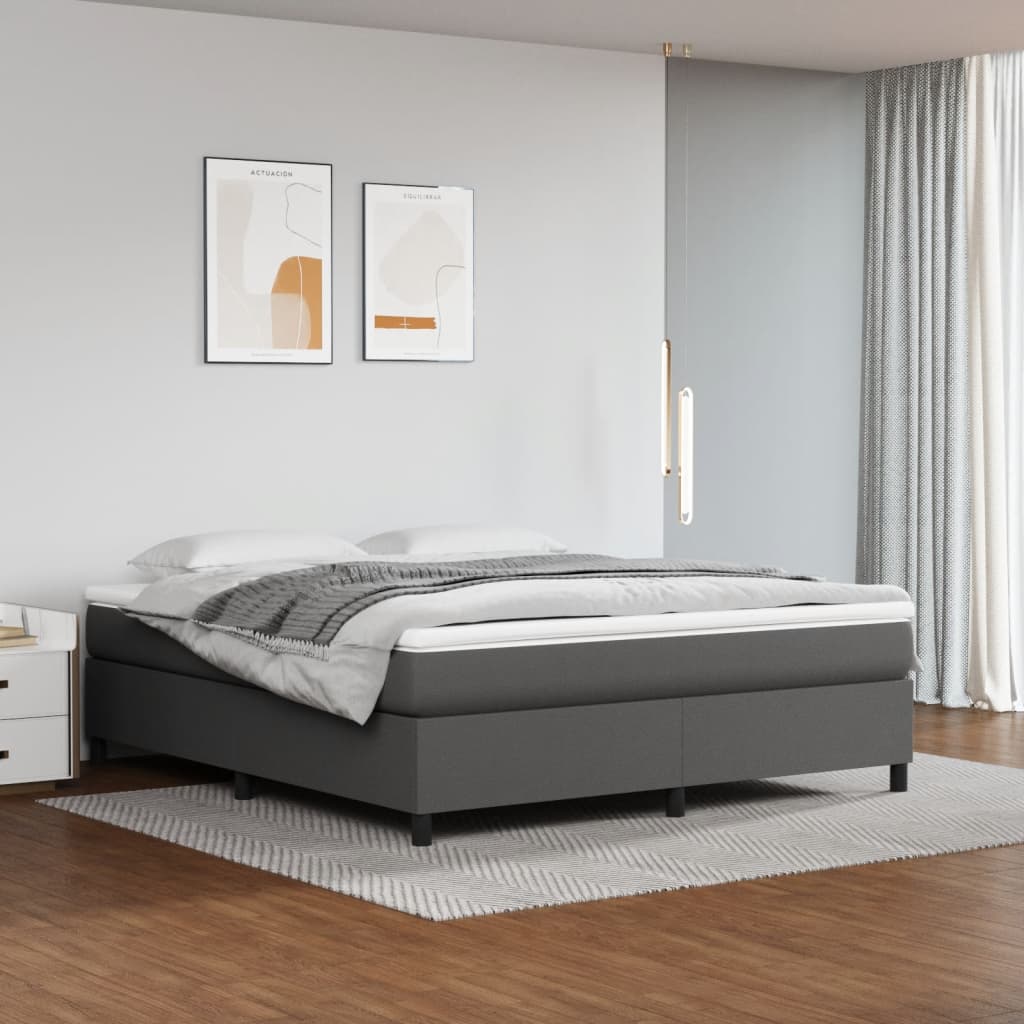 Struttura Letto a Rete a Molle Grigio 160x200 cm in Similpelle | homemem39