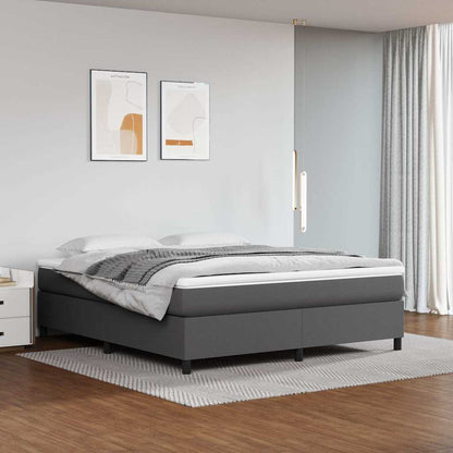 Struttura Letto a Rete a Molle Grigio 160x200 cm in Similpelle