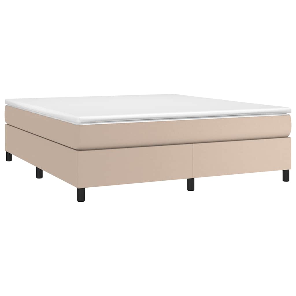 Struttura Letto a Rete a Molle Cappuccino 160x200 cm Similpelle