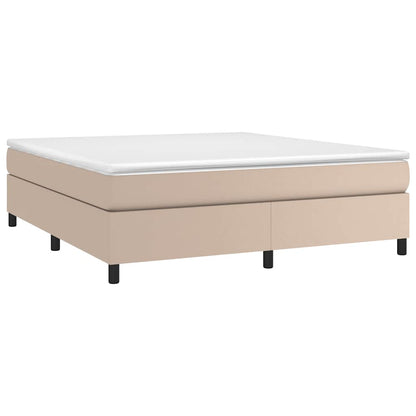 Struttura Letto a Rete a Molle Cappuccino 160x200 cm Similpelle