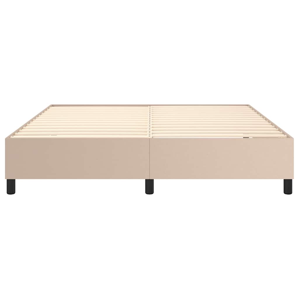 Struttura Letto a Rete a Molle Cappuccino 160x200 cm Similpelle