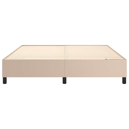 Struttura Letto a Rete a Molle Cappuccino 160x200 cm Similpelle